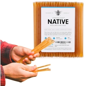 Homestead Honey Sticks - 50 Pack for Tea & Snacks