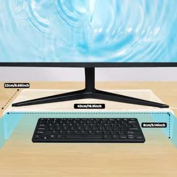 CoolGift Mart Light Up Monitor Stand Riser, Acrylic Computer Stand with PCB Pattern Blue Pink LED Lights for Desktop Laptop, Gifts for Boys Girls Gamers