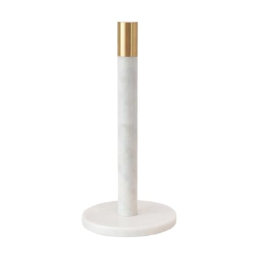 Elegant Bloomingville Modern Marble Paper Towel Holder - Chic Brass Accent