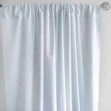 BalsaCircle 10 ft x 10 ft White Polyester Photography Backdrop Drapes Curtains