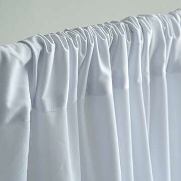 BalsaCircle White Backdrop Curtains for Events & Photos