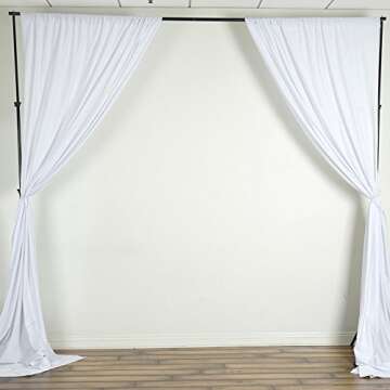 BalsaCircle White Backdrop Curtains for Events & Photos