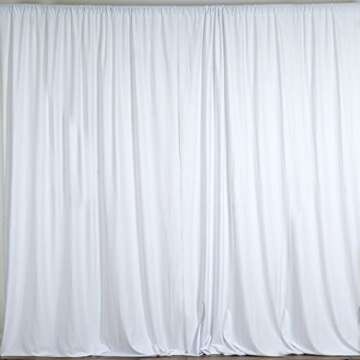 BalsaCircle White Backdrop Curtains for Events & Photos
