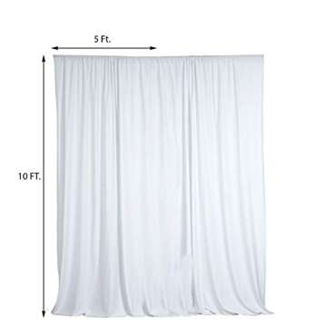 BalsaCircle White Backdrop Curtains for Events & Photos
