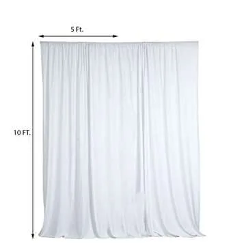 BalsaCircle White Backdrop Curtains for Events & Photos