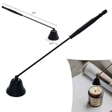 Candle Wick Trimmer, Candle Accessories Set 6 in 1 - Candle Snuffer, Wick Trimmer, Wick Dipper, Tweezers, Storage Bag and Plate Tray