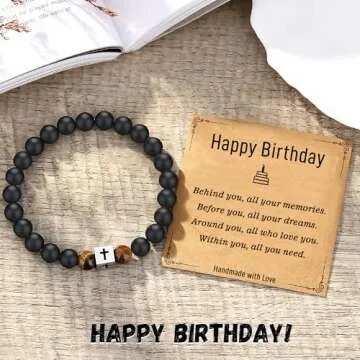 Birthday Cross Bracelet Perfect Gift for Men