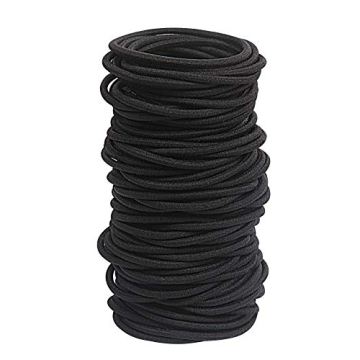 GOSICUKA 120 pcs Black Hair Elastic for Thick Hair