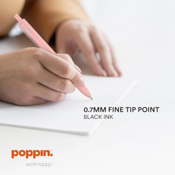 Poppin Retractable Gel Pens - Smooth Writing, Stylish Colors
