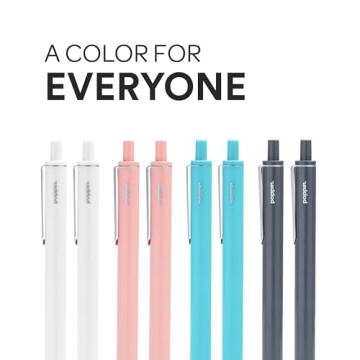 Poppin Retractable Gel Pens - Smooth Writing, Stylish Colors