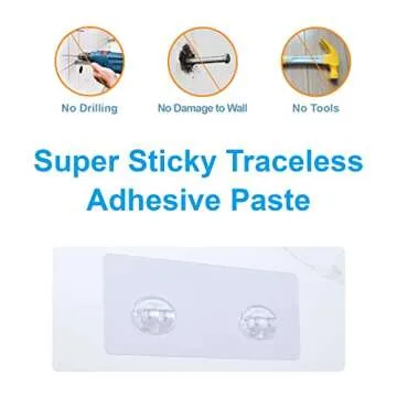 AmazerBath Corner Shower Caddy with Hooks - 2 Pack