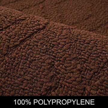 COSY HOMEER Kitchen Rug Mats, Durable & Washable, Brown