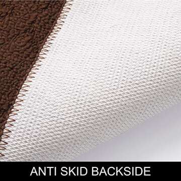 COSY HOMEER Kitchen Rug Mats, Durable & Washable, Brown