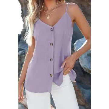 Stylish BLENCOT Camisole Tops for Women - Summer V Neck