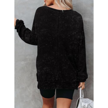 Oversized Waffle Knit Sweatshirt for Women - Dokotoo
