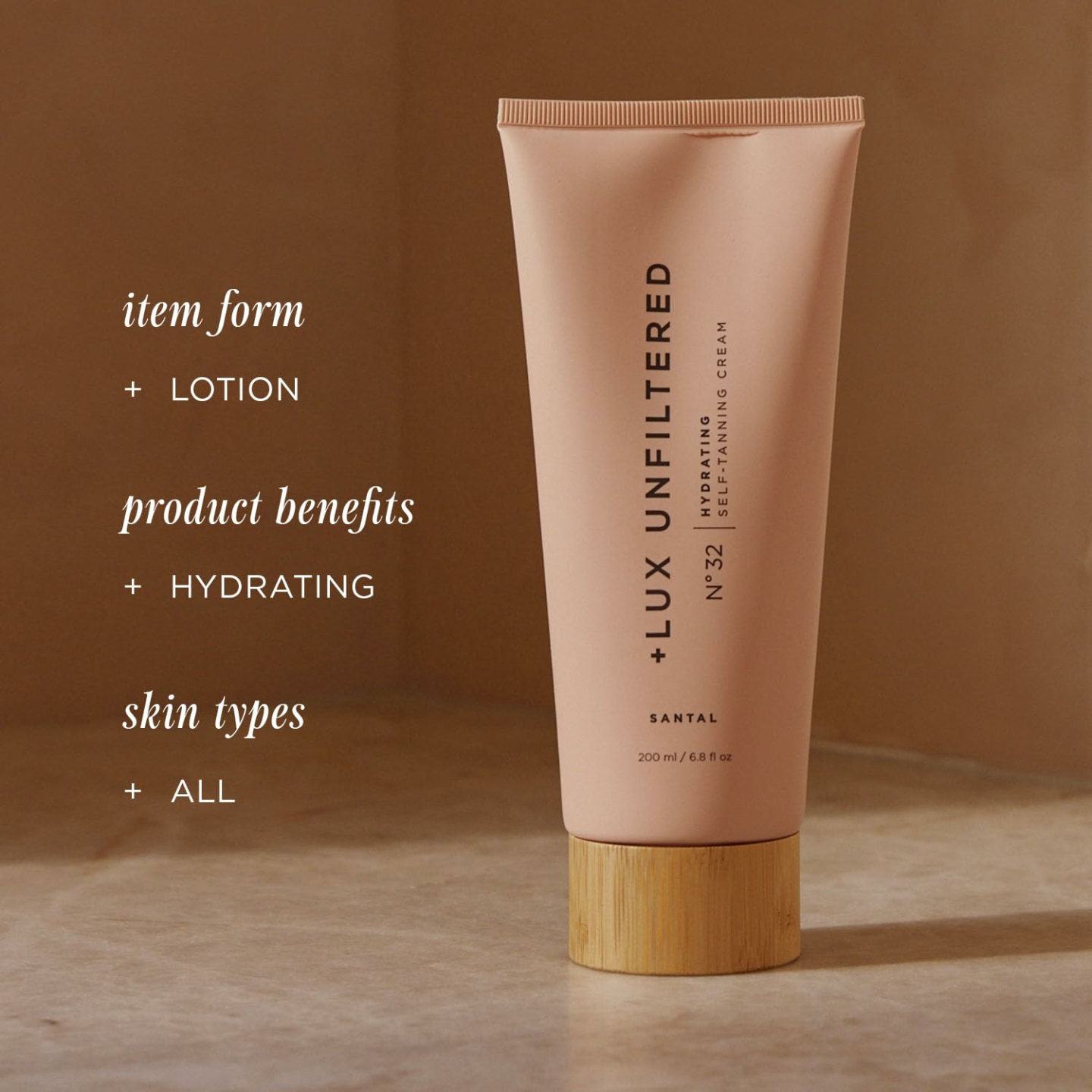 Lux Unfiltered Self Tanning Cream - Hydration & Glow