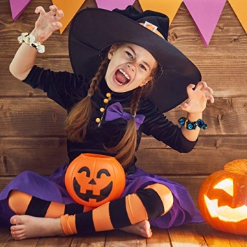 Halloween Scrunchies Pumpkin Hair Ties for Women and Girls