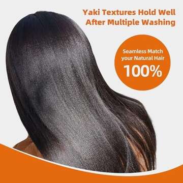 Last 5 Years Raw Light Yaki Straight Relaxed Straight Human Hair 3 Bundles Natrual Coarse Yaki Kinky...