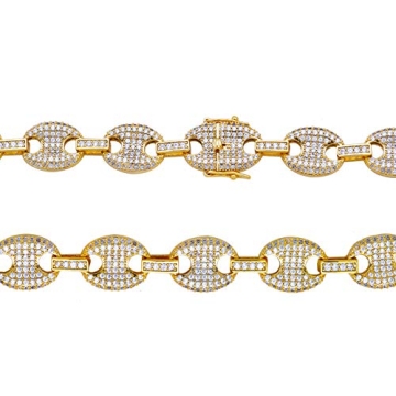 Moca Iced Out Pig Nose Fashion Chain - Trendy Bling Jewelry