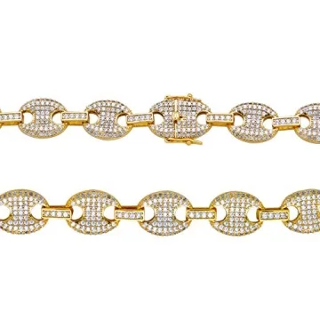 Moca Iced Out Pig Nose Fashion Chain - Trendy Bling Jewelry