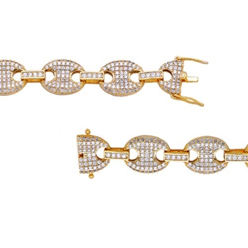 Moca Iced Out Pig Nose Fashion Chain - Trendy Bling Jewelry