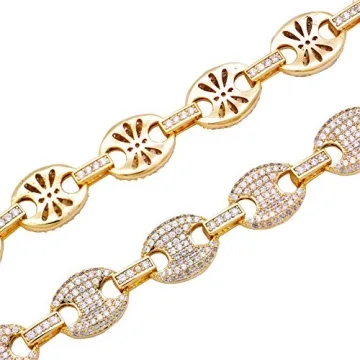 Moca Iced Out Pig Nose Fashion Chain - Trendy Bling Jewelry