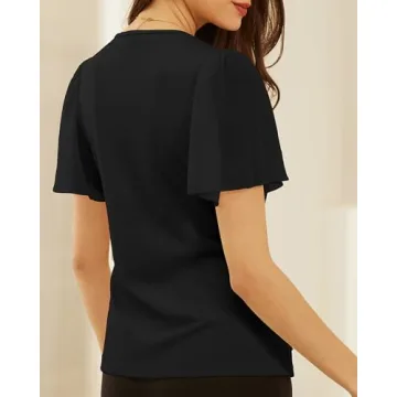 GRACE KARIN V Neck Wrap Slim Fit Top for Women