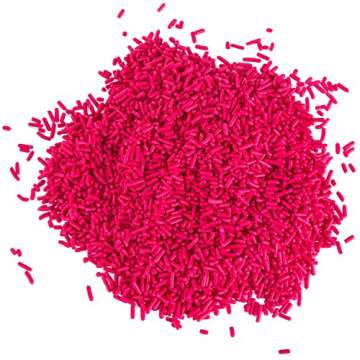 Pink Valentine's Sprinkles - 2.2 Pounds - Bulk Hot Pink Sprinkles for Cupcakes - Princess Pink Jimmi...