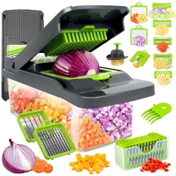 Pro 12-in-1 Multifunctional Vegetable Chopper - Effortless Slicing & Dicing
