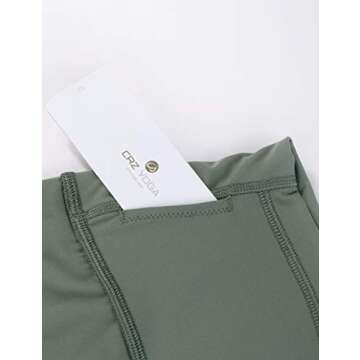 CRZ YOGA Womens Naked Feeling Workout 7/8 Yoga Leggings - 25 Inches High Waist Tight Pants Grey Sage Small