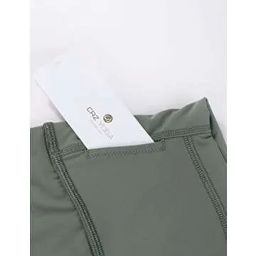 CRZ YOGA Womens Naked Feeling Workout 7/8 Yoga Leggings - 25 Inches High Waist Tight Pants Grey Sage Small
