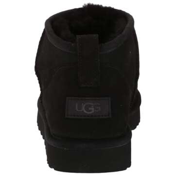 UGG Women's Classic Ultra Mini Boot, Black, 08