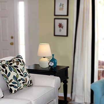 Mini Ceramic Globe Table Lamp 2 Pack Set Off-White Elegant