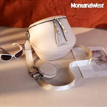 Montana West Crossbody Bags Bum Bag for Women Large Sling Bag with Adjustable Strap and Coin Purse