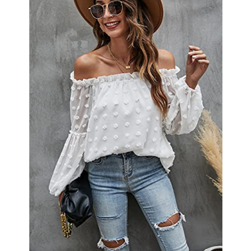 Elegant Blooming Jelly Off The Shoulder Blouse for Women