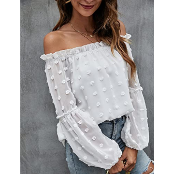 Elegant Blooming Jelly Off The Shoulder Blouse for Women