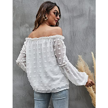 Elegant Blooming Jelly Off The Shoulder Blouse for Women