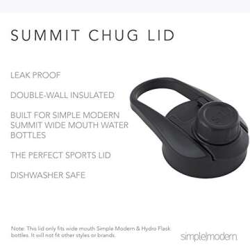 Simple Modern Summit Water Bottle Lid Pack of 3 - Insulated and Versatile
