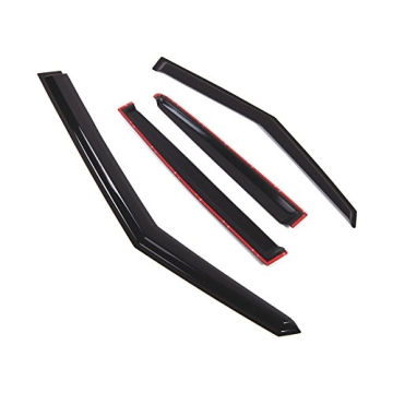 Tuningpros Window Visor Rain Guard Set for 2011-2016 Hyundai Veloster - Smoke-tinted Design