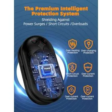 Hand Warmers Rechargeable, ITSHINY 6000mAh 2-in-1 Electric Portable Pocket Heater, 2 Pack 3 Levels Heat Therapy Perfect for Outdoors, Hunting, Golf, Snow Sports, Camping, Warm Gifts - Black