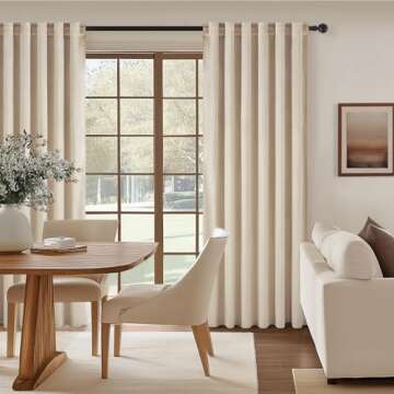 Topfinel Cream Velvet Curtains for Bedroom 96 Inches Length 2 Panels Modern Boho Rod Pocket Blackout Window Treatments Curtains 96 Inches Long for Living Dinning Room Nursery Sliding Door,52x96,Beige