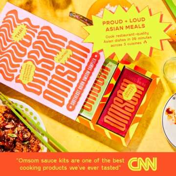 Southeast Asian Variety Sauce Sampler by Omsom, All-In-One Asian Stir-Fry & Simmer Sauce Packets, Fe...