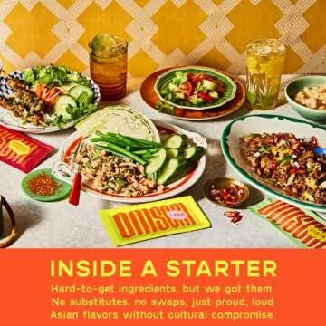 Southeast Asian Variety Sauce Sampler by Omsom, All-In-One Asian Stir-Fry & Simmer Sauce Packets, Features: Vietnamese Lemongrass BBQ, Thai Larb, Filipino Sisig, 6 packets (2 of each flavor)