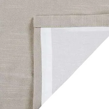 TWOPAGES Oatmeal Pinch Pleated Curtain 84 Inches Long Light Filtering Linen Cotton Blend Lined Drape for Living Room Bedroom Solid Drapery, 26Wx84L Inches, 1 Panel