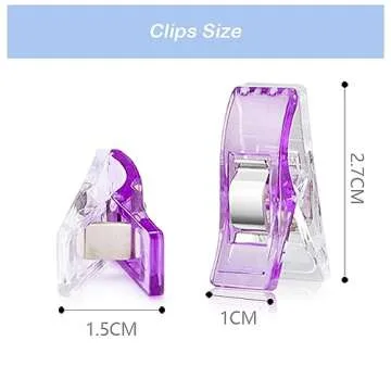 200 Pcs Quilting and Sewing Fabric Clips for Crafts