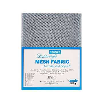 Annies SUP209-PEWTER Lightweight Mesh Fabric, Ideal for Costumes and Bags 18x54