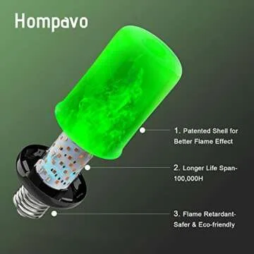 Hompavo LED Flame Light Bulbs for Festive Ambiance