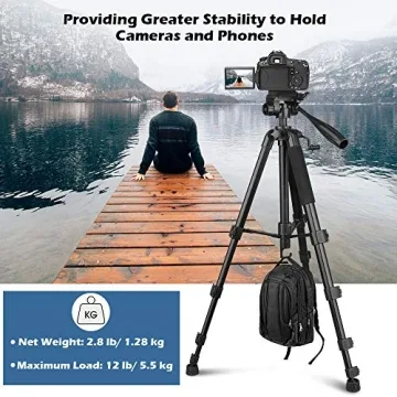 UBeesize 67” Versatile Tripod with Remote and Holder