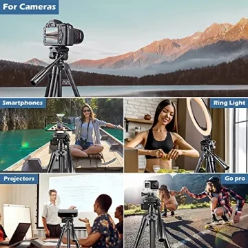 UBeesize 67” Versatile Tripod with Remote and Holder