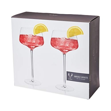 Viski Angled Stemmed Cocktail Glasses - Elegant 16oz Set